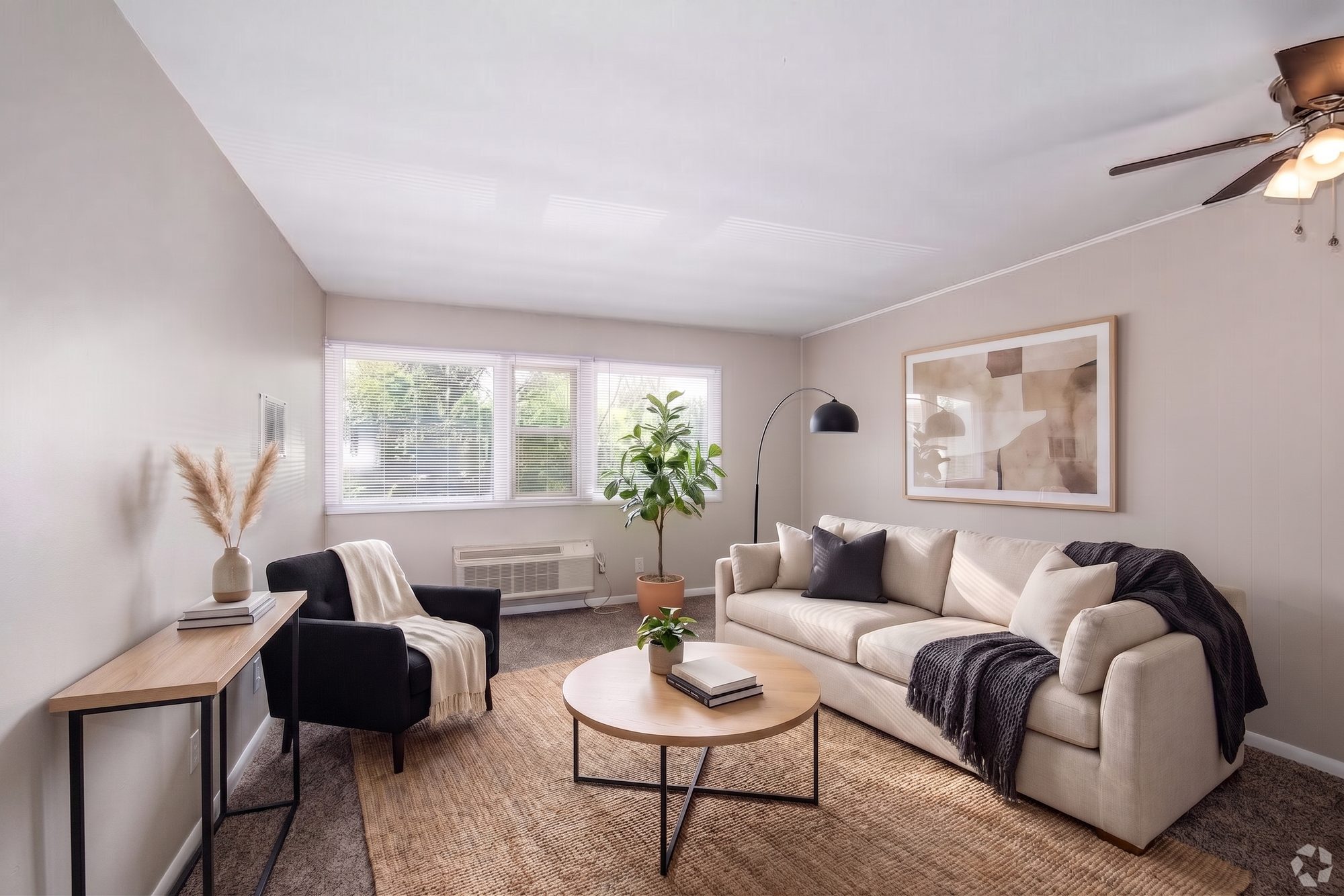 The Appalachian living room, virtually staged